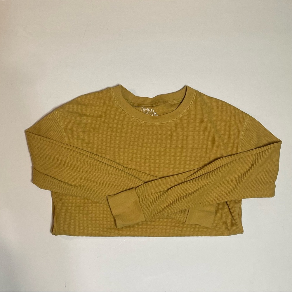 Time and Tru Golden Yellow Knit Top